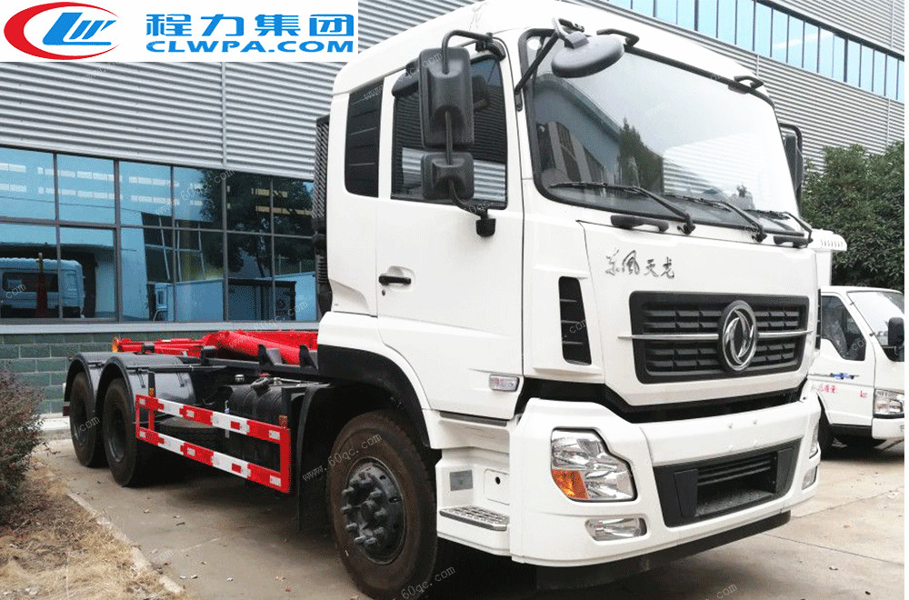 國五東風(fēng)天龍后雙橋車廂可卸式垃圾車