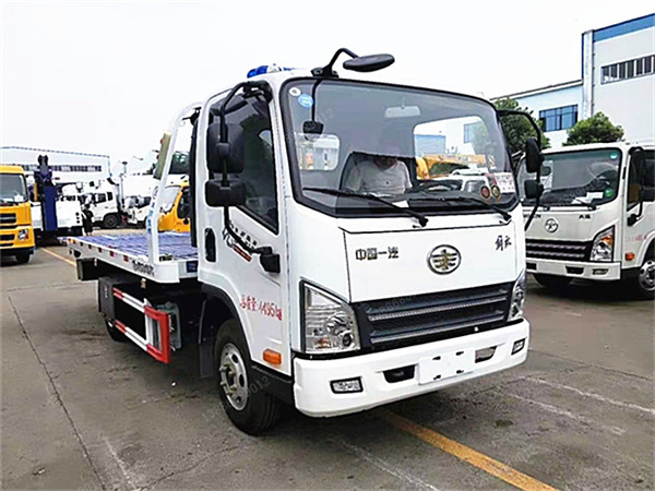 解放虎V一拖二藍(lán)牌清障車廠家，程力牌國(guó)六CLW5040TQZC6清障車